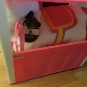 Motorized ride on unicorn with stable